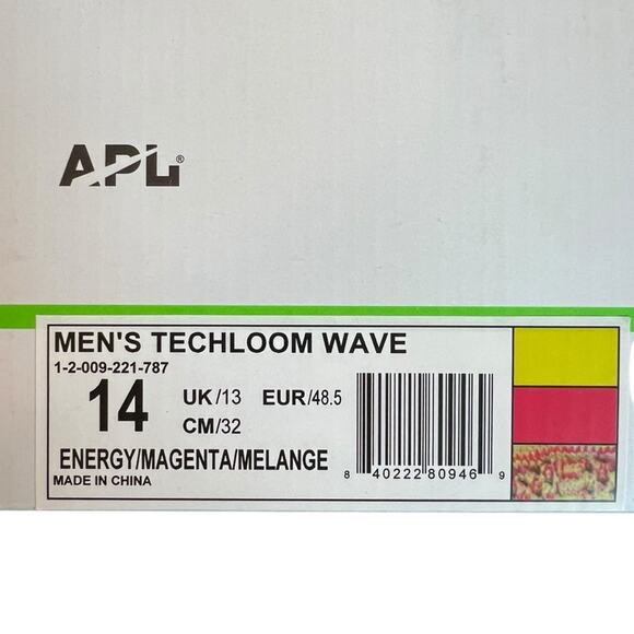 APL Men’s Techloom Wave Running Shoe Lightweight Stretch Sneaker Orange 14 NEW main image 8